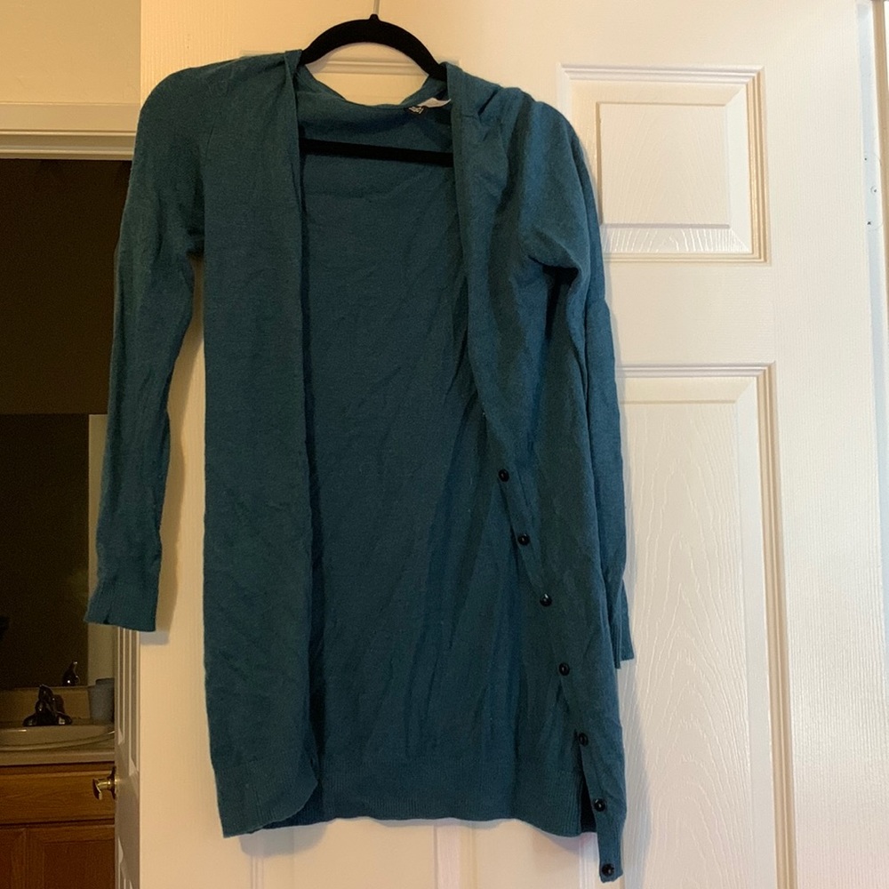 Blue long  cardigan XS